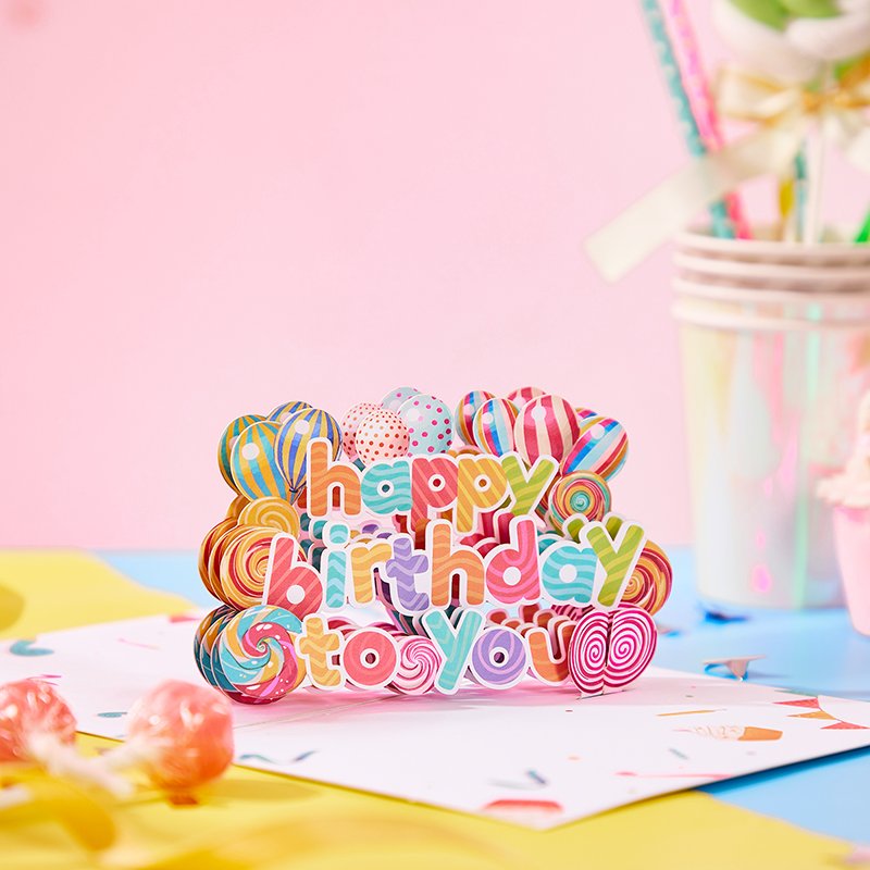 Lollipop Birthday Pop Up Card