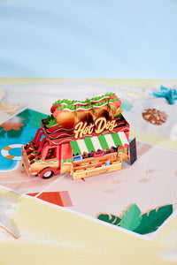 Hot Dog Food Truck 3D Pop Up Card