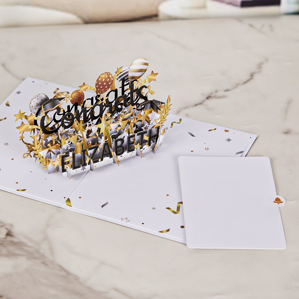 Personalized Congratulations 3D Pop Up Card