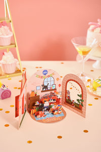 Cat Birthday Double Door 3D Pop Up Card