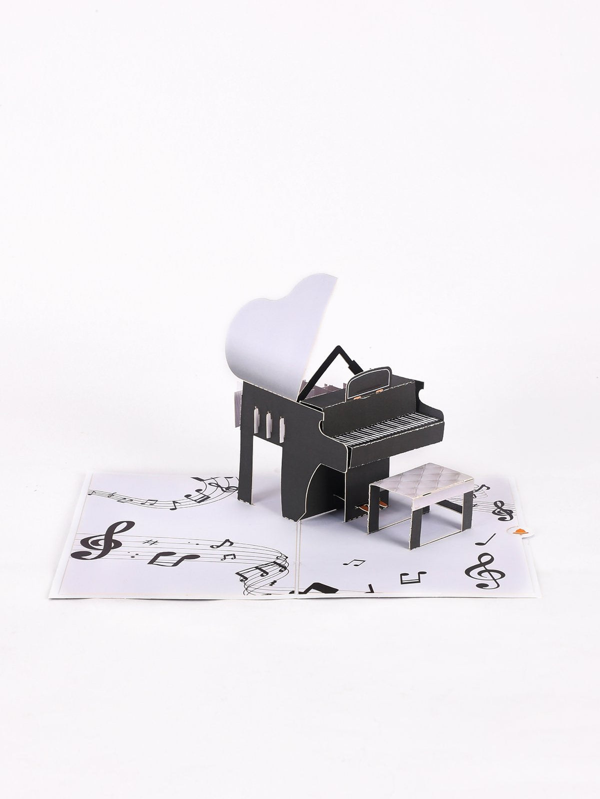 Piano Swirl Flip Pop Up Card