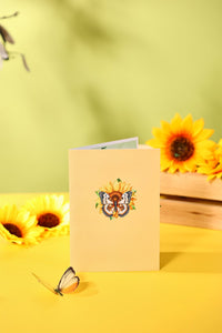 Sunflower Butterfly Greeting Card