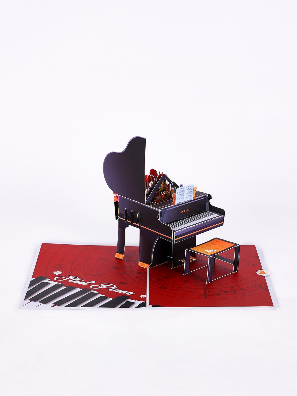 Piano Keys Flip Pop Up Card