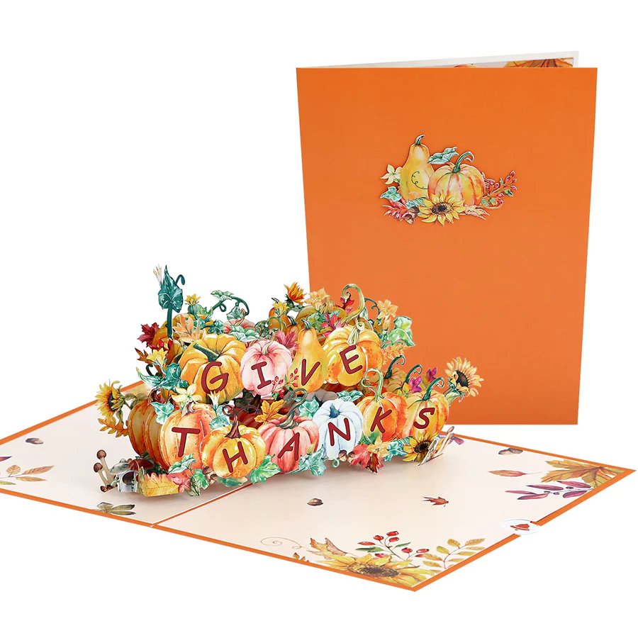 Thanksgiving Thank You 3D Pop Up Card