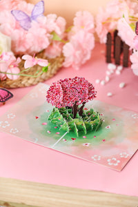 Valentine's Day Cherry Blossom Tree Pop Up Card