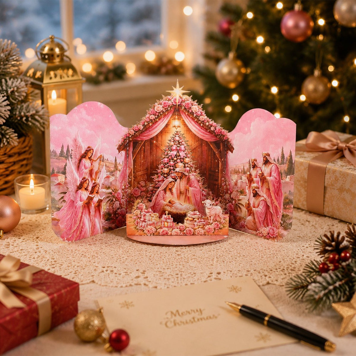 Pink Jesus Greeting Card