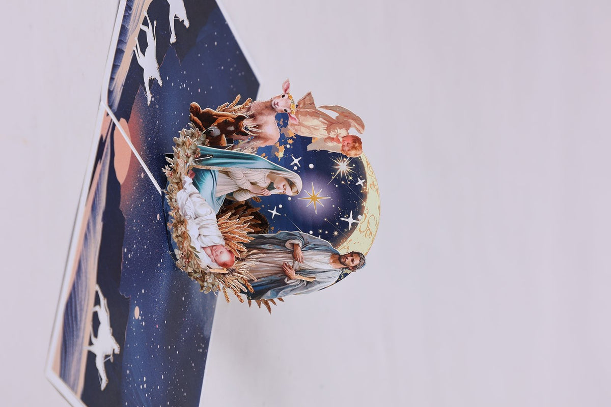 Round Nativity Greeting Card