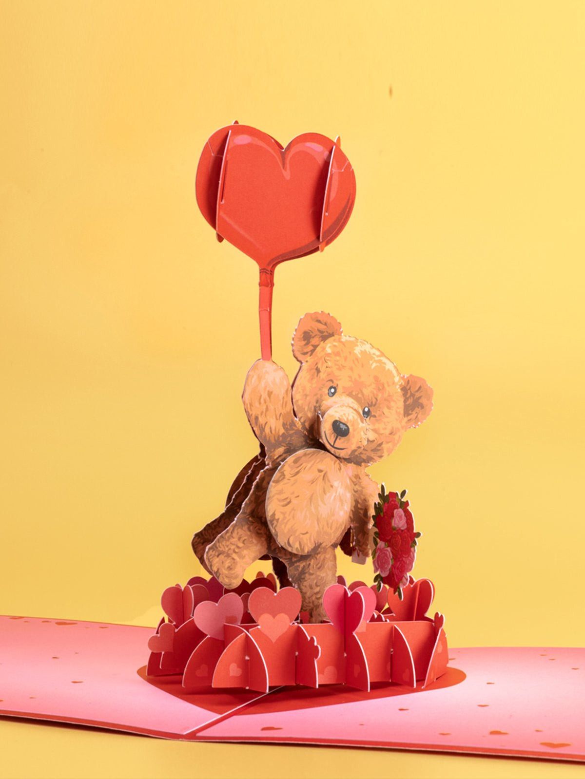 Heart Bear 3D Pop Up Card