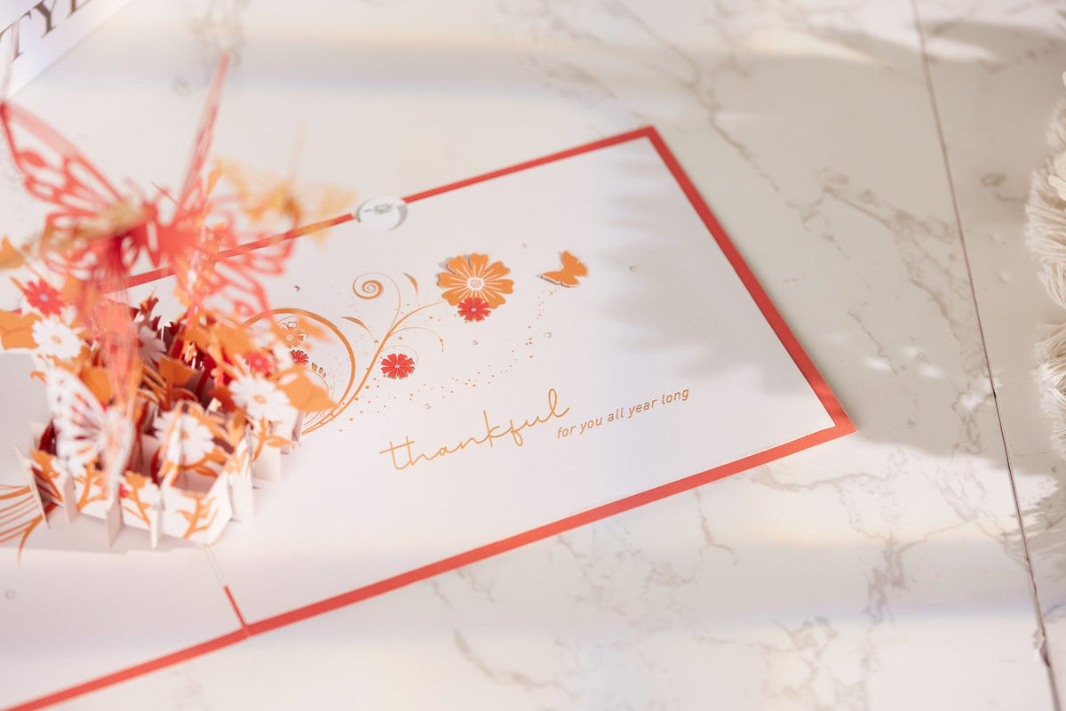 Butterfly Flower Cluster Pop Up Card