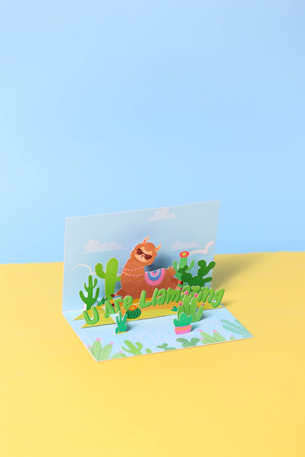 U Are Llamazing Boys 3D Pop Up Card