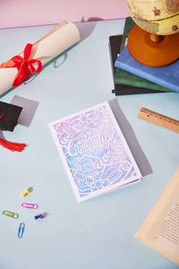 Hollow-Out Flat Graduation Greeting Card