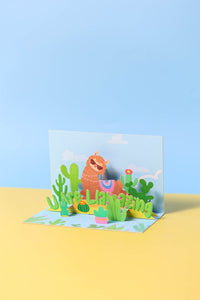 U Are Llamazing Boys 3D Pop Up Card