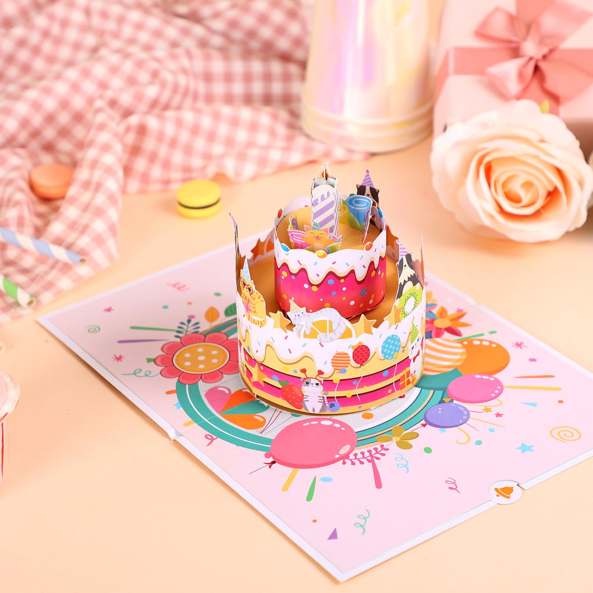 Cat Cake 3D Pop Up Card