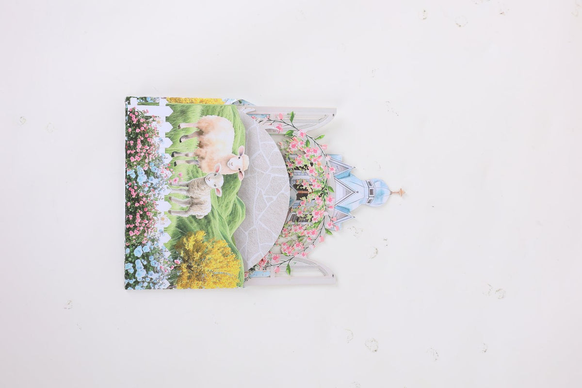 Church Nun Double Door Pop Up Card