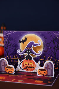 90° Cat Halloween Pop Up Card