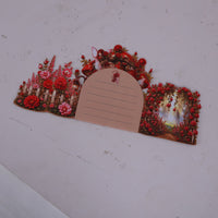 Elf Red Rose Double Door 3D Pop Up Card