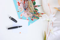 City Cityscape Greeting Card Moscow
