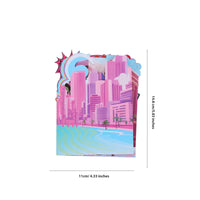 Flying Mini Double Door Triptych 3D Pop Up Card