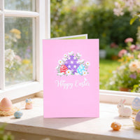 Easter Pink Easter Egg Flip Pop Up Card