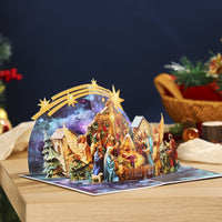 Gold Cross Flip Pop Up Card