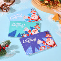 Santa Claus Trumpet Flip Pop Up Card Light Blue