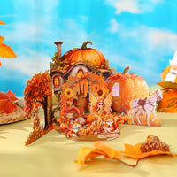 Thanksgiving Gnome Pumpkin Double Door Card