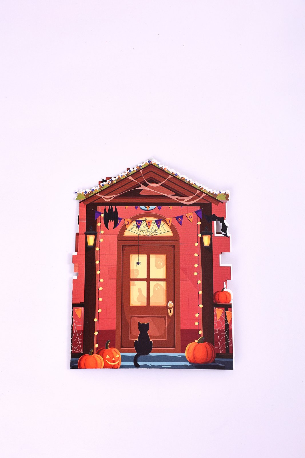 Halloween Haunted House Double Door Pop Up Card