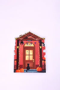 Halloween Haunted House Double Door Pop Up Card