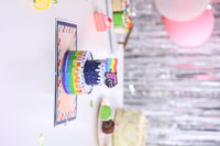 Rainbow Cat Cake Birthday Greeting Card
