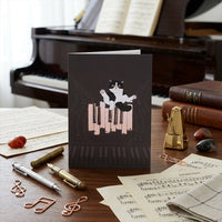 Piano Cat Birthday Greeting Card
