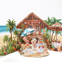 Tropical Beach Flip Pop Up Card