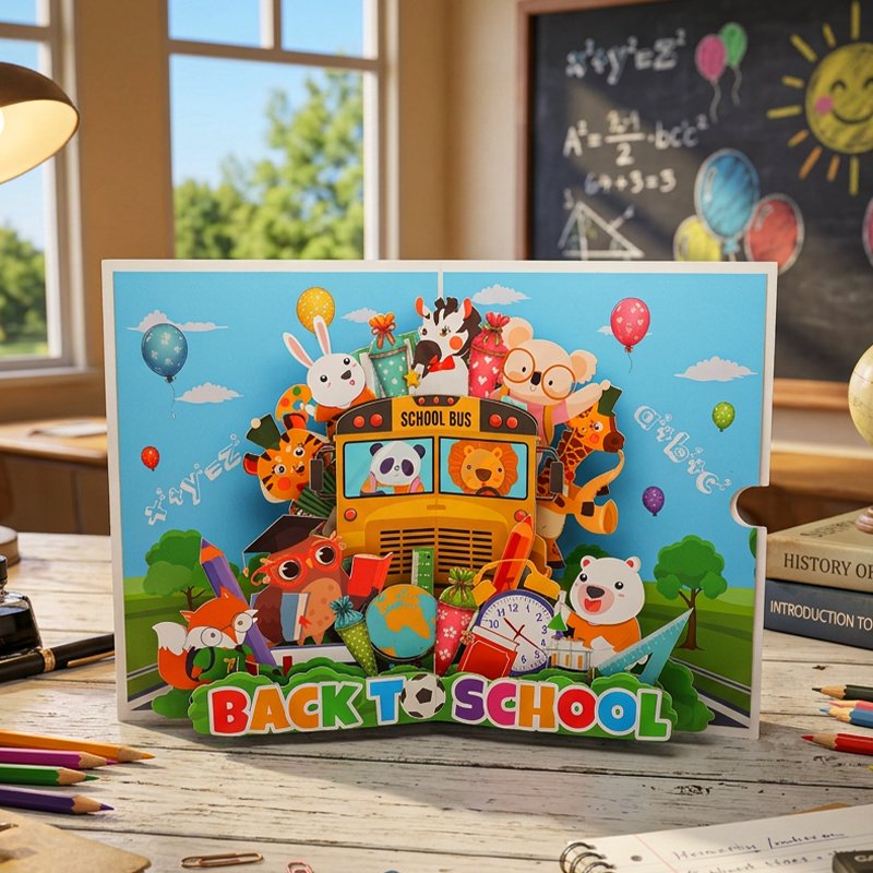 Animals Back To School Greeting Card