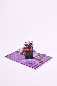 Halloween Cat Devil Greeting Card