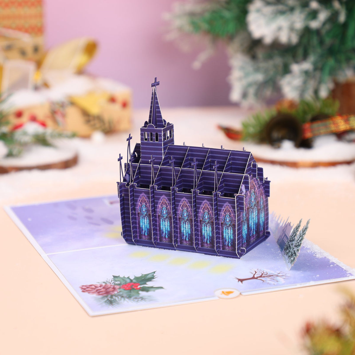 Blue Cathedral 3D Pop Up Card