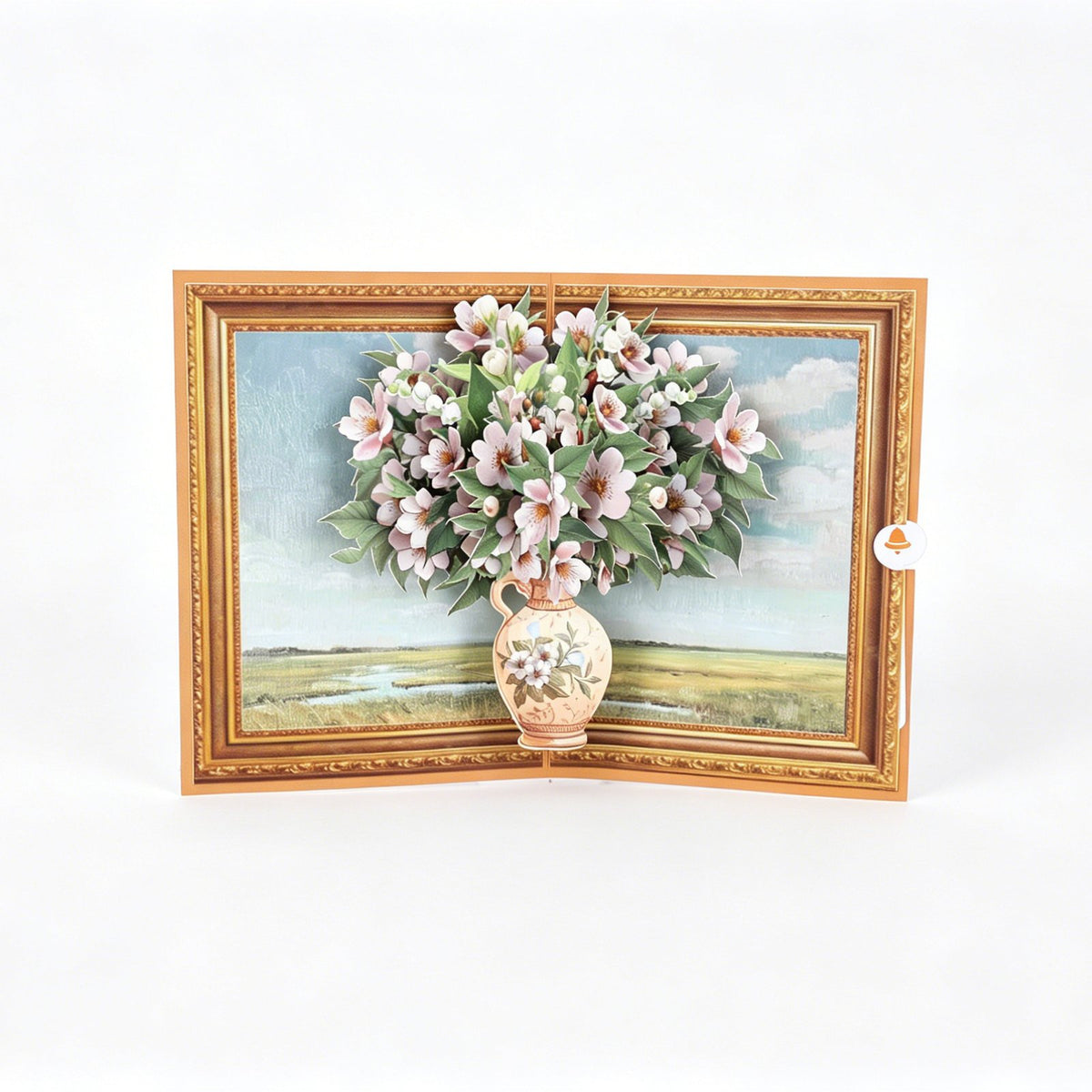 Vintage Lily Of The Valley Flower Vase 3D Pop Up Card
