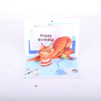 Cat Birthday 3D Pop Up Card