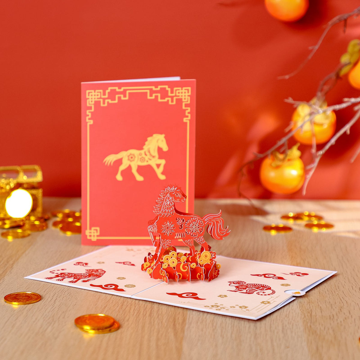 Red Horse 3D Pop Up Card