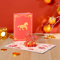 Red Horse 3D Pop Up Card