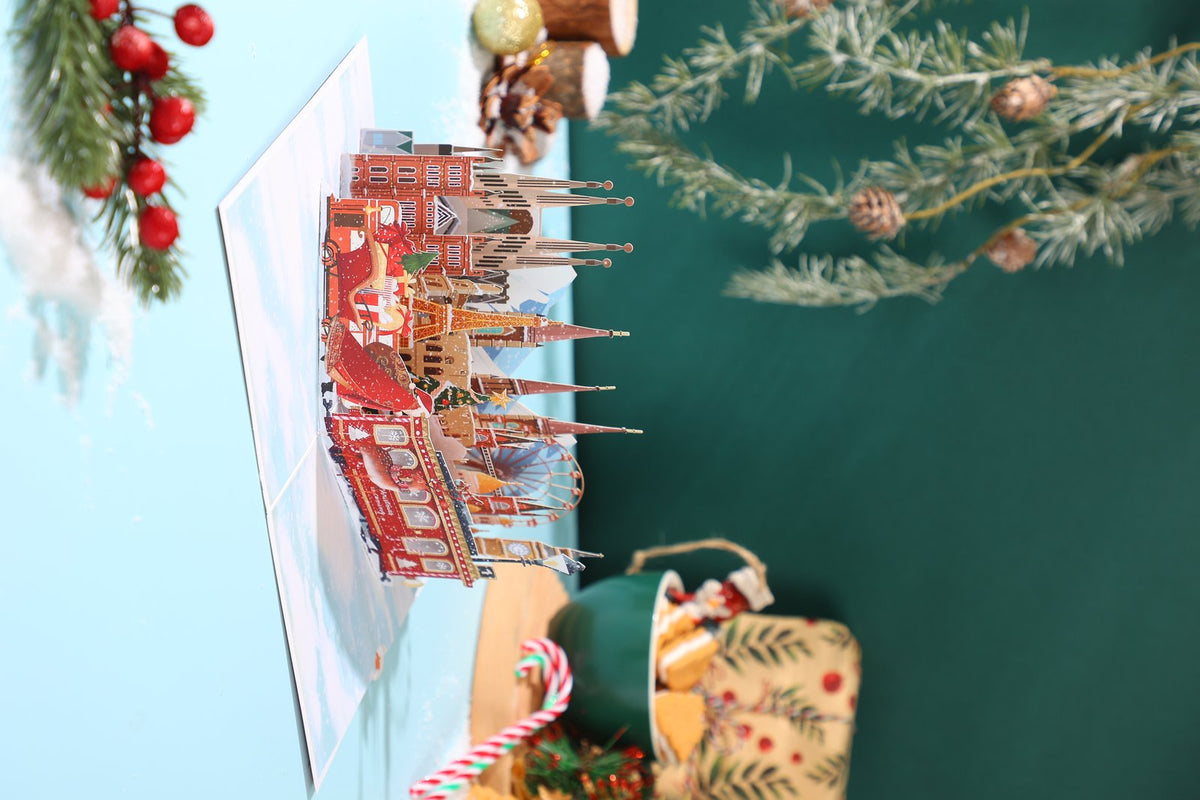 Christmas Ornaments Flip Pop Up Card
