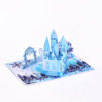 Icy Blue Castle 3D Pop Up Card