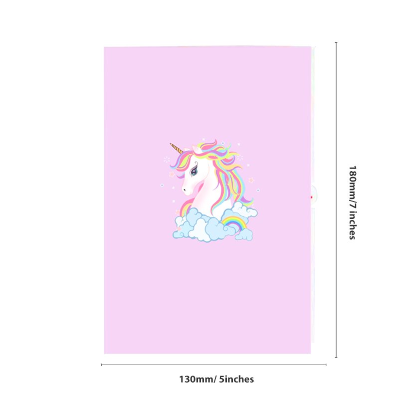 Unicorn Cake 3D Pop Up Card