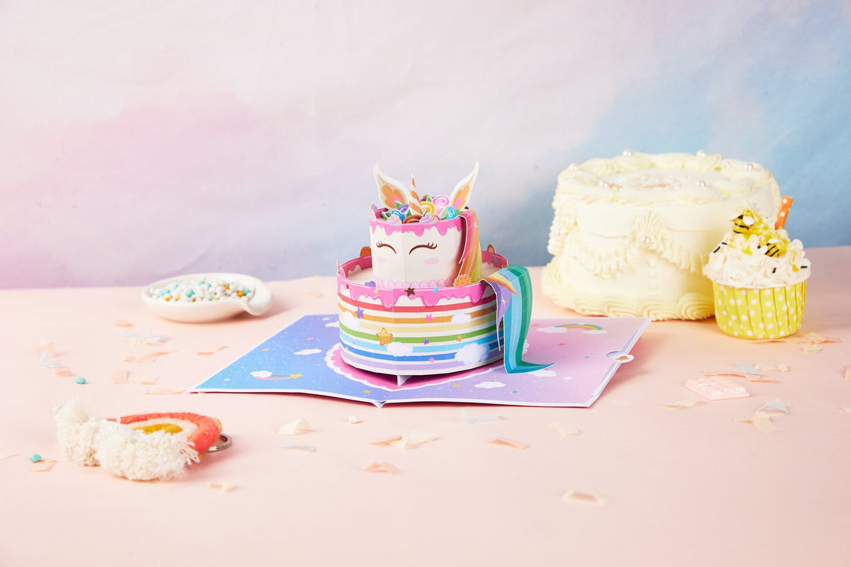 Unicorn Cake 3D Pop Up Card