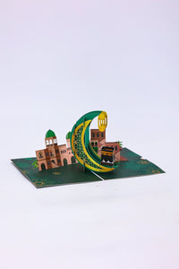 Mecca Kaaba Moon Greeting Card