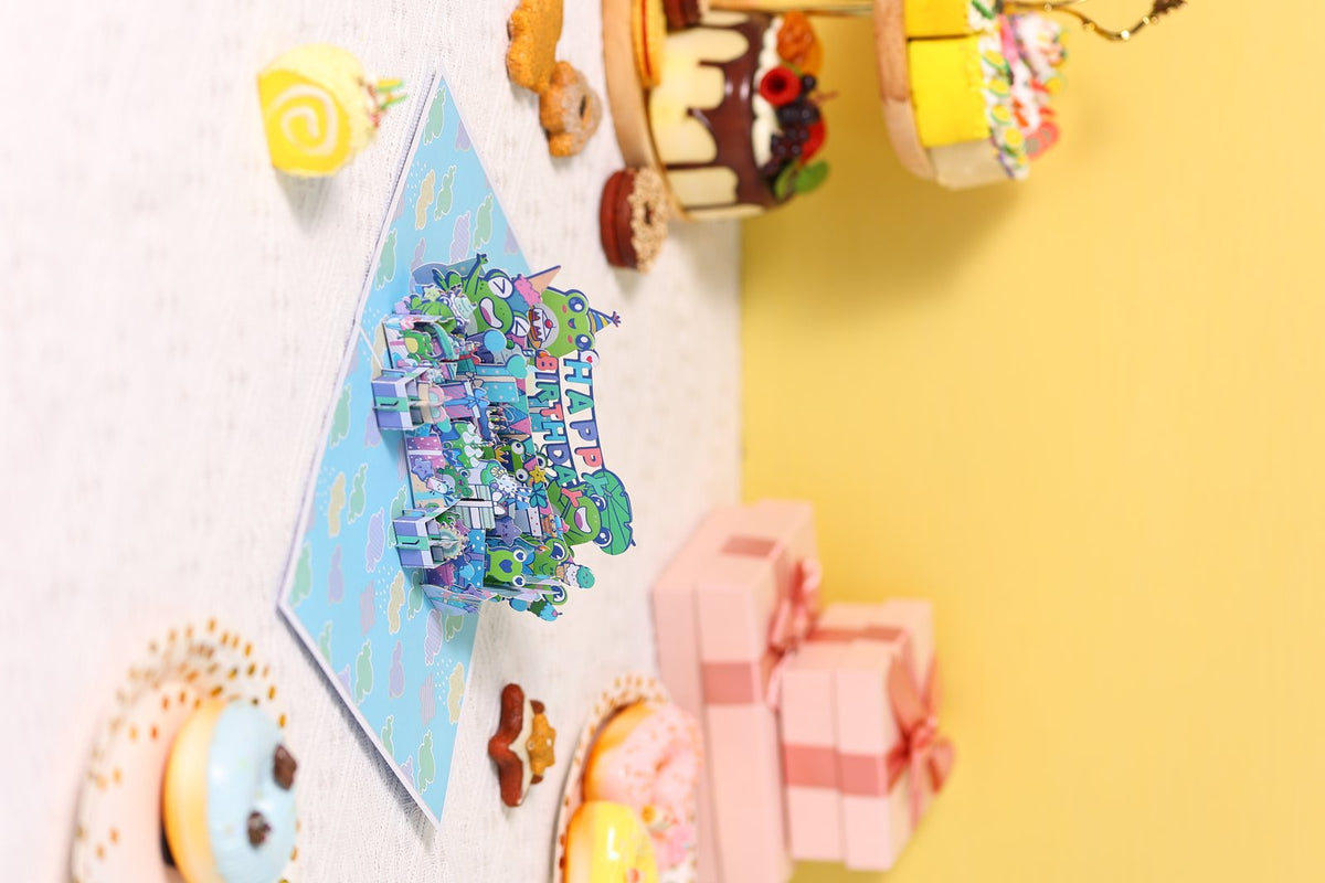 Birthday Frog 3D Pop Up Card