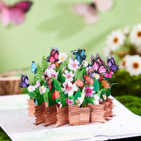 Mother's Day Butterfly Flower Basket Pop Up Card