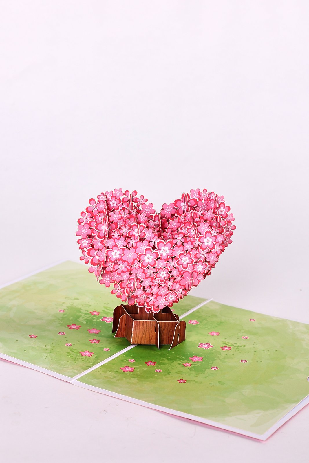 Cherry Blossom Heart Greeting Card