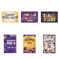 Factory Bulk Order Halloween 2D Flat Greeting Cards Set Trick or Treat Greeting Cards