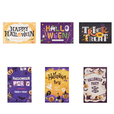 Factory Bulk Order Halloween 2D Flat Greeting Cards Set Trick or Treat Greeting Cards
